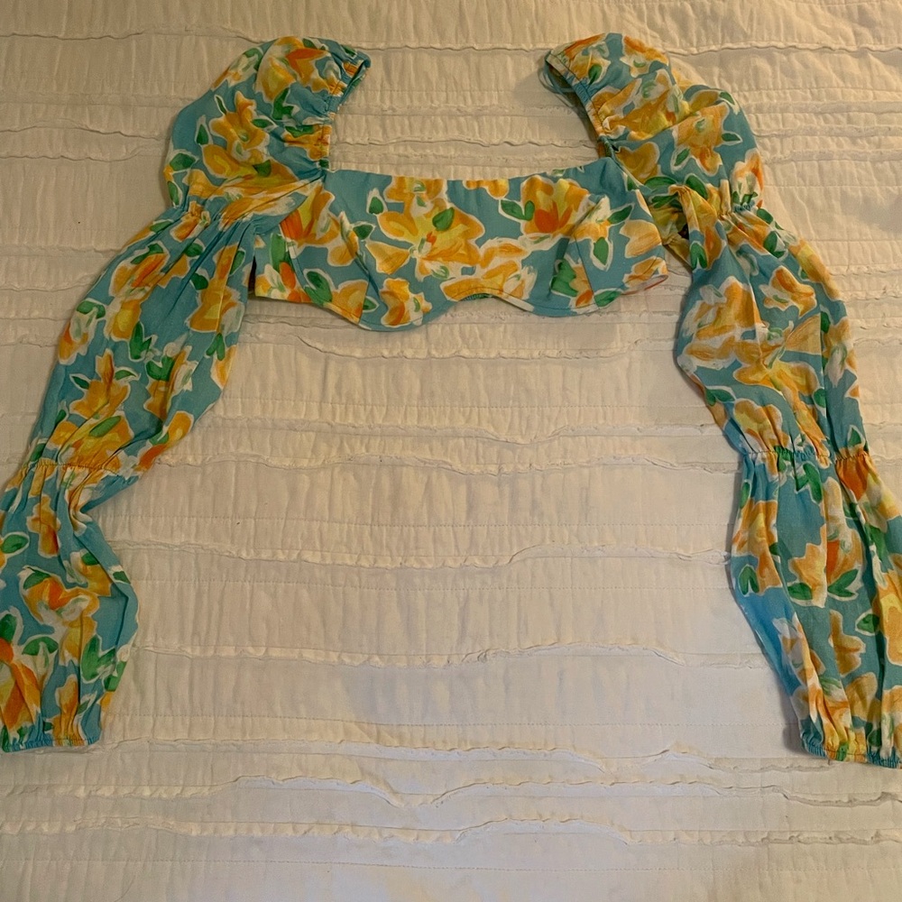 Bershka Multicolor Smocked Top